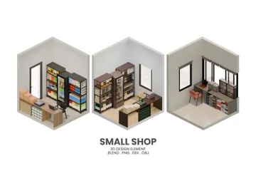 Small Shop 3D Icon Pack