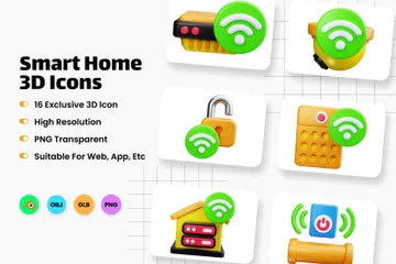 Smart Home 3D Icon Pack