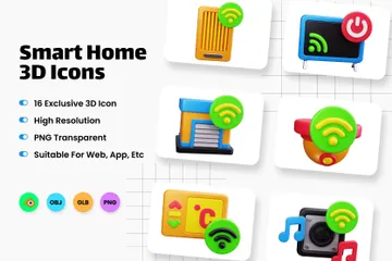 Smart Home 3D Icon Pack