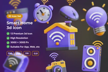 Smart Home 3D Icon Pack