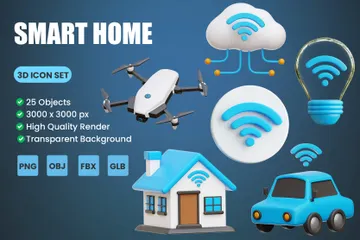 Smart Home 3D Icon Pack