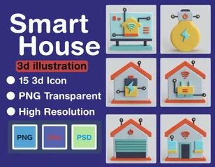 Smart House 3D Icon Pack