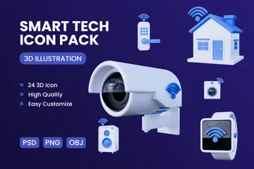 Smart Tech 3D Icon Pack