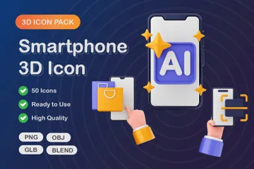 Téléphone intelligent Pack 3D Icon