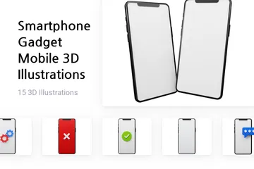 Téléphone intelligent Pack 3D Illustration