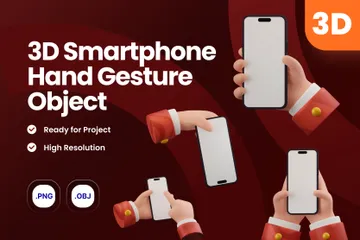 Smartphone Hand Gesture 3D Icon Pack