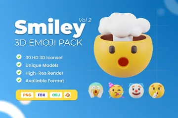 Smiley Emoji Vol 2 Pack 3D Icon