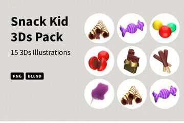 Snack Kid 3D Icon Pack