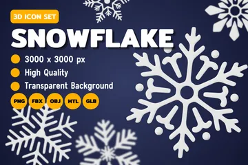 Snowflake 3D Icon Pack