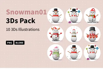 Snowman 3D Icon Pack