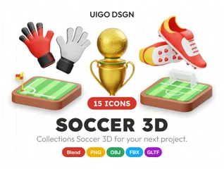 Soccer 3D Icon Pack