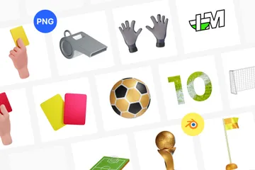 Soccer Elements 3D Icon Pack