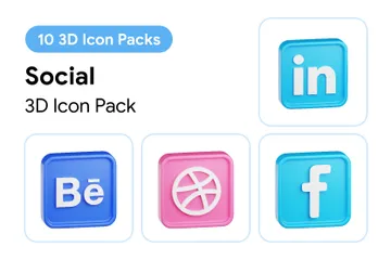 Sociale Pack 3D Icon