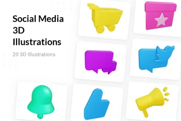 Social Media 3D Illustration Pack