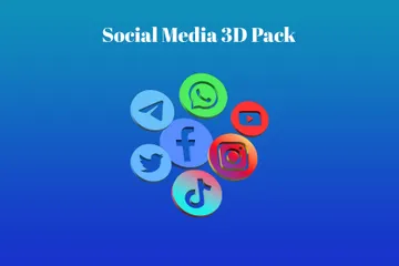 Free Social Media 3D Logo Pack