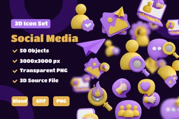 Social Media 3D Icon Pack