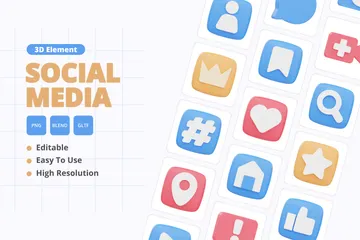 Social Media 3D Icon Pack