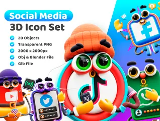 Social Media 3D Illustration Pack