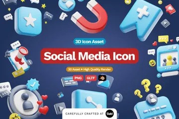 ソーシャルメディア 3D Iconパック