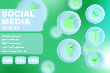 Free Social Media 3D Icon Pack