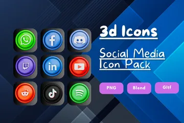소셜 미디어 3D Icon 팩