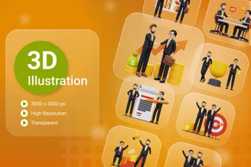 Socio de negocios Paquete de Illustration 3D