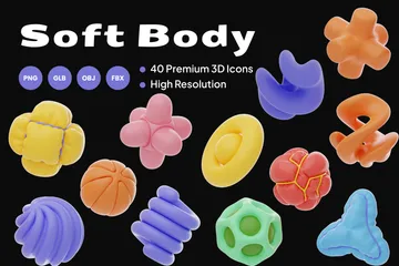 Soft Body 3D Icon Pack