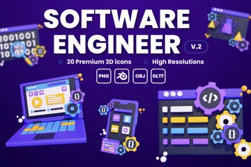 Software Engineer Vol 2 3D Icon Pack