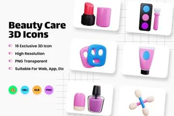 Soins de beauté Pack 3D Icon