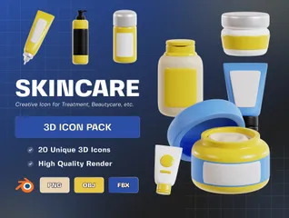 Soins de la peau Pack 3D Icon