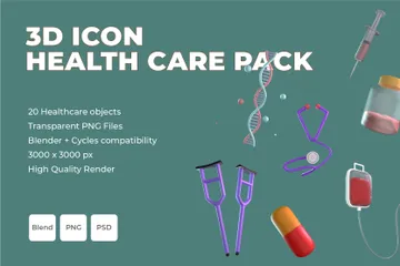 Soins de santé Pack 3D Icon