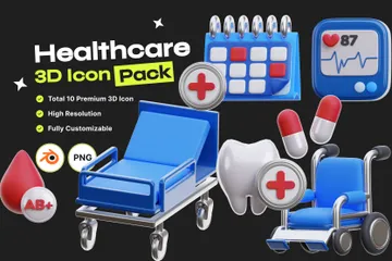 Soins de santé Pack 3D Icon