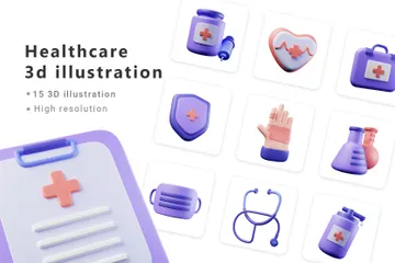 Soins de santé Pack 3D Illustration