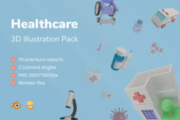 Soins de santé Pack 3D Illustration