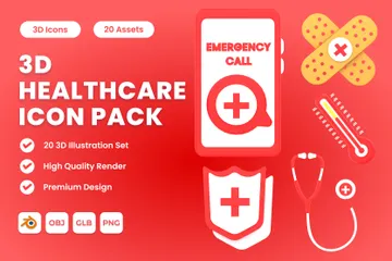 Santé et médecine Pack 3D Icon