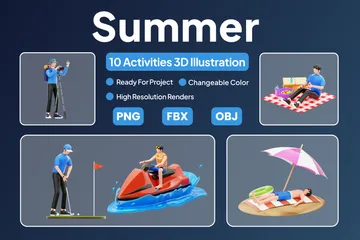 Sommer 3D Illustration Pack