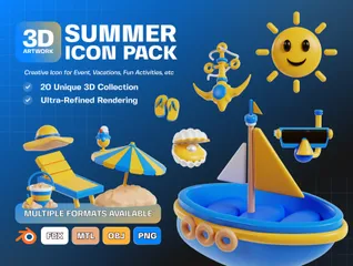 Sommer 3D Icon Pack