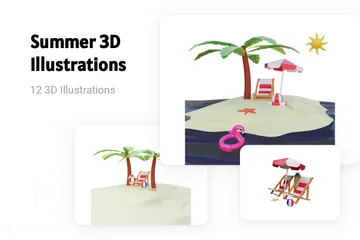 Sommer 3D Illustration Pack