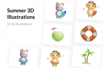 Sommer 3D Illustration Pack