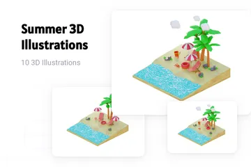 Sommer 3D Illustration Pack