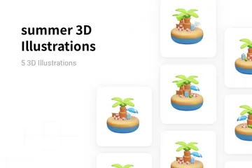 Sommer 3D Illustration Pack