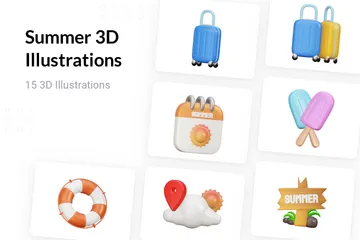 Sommer 3D Illustration Pack