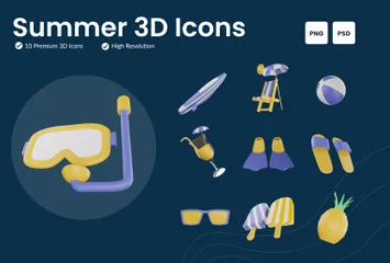 Sommer 3D Illustration Pack