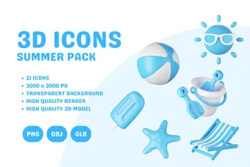 Sommer 3D Icon Pack