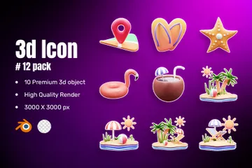 Sommer 3D Icon Pack