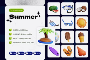 Sommer 3D Icon Pack