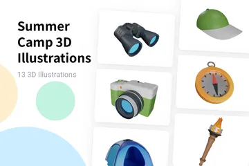 Sommer Camp 3D Illustration Pack