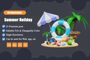 Sommerferien 3D Icon Pack