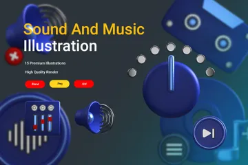 Son et musique Pack 3D Icon