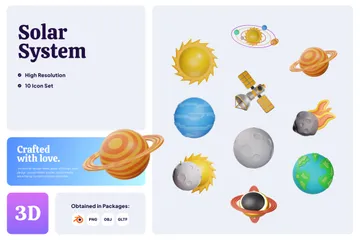 Sonnensystem 3D Icon Pack